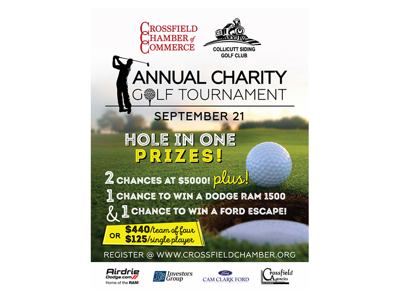 Crossfield Chamber Golf Tournament Poster