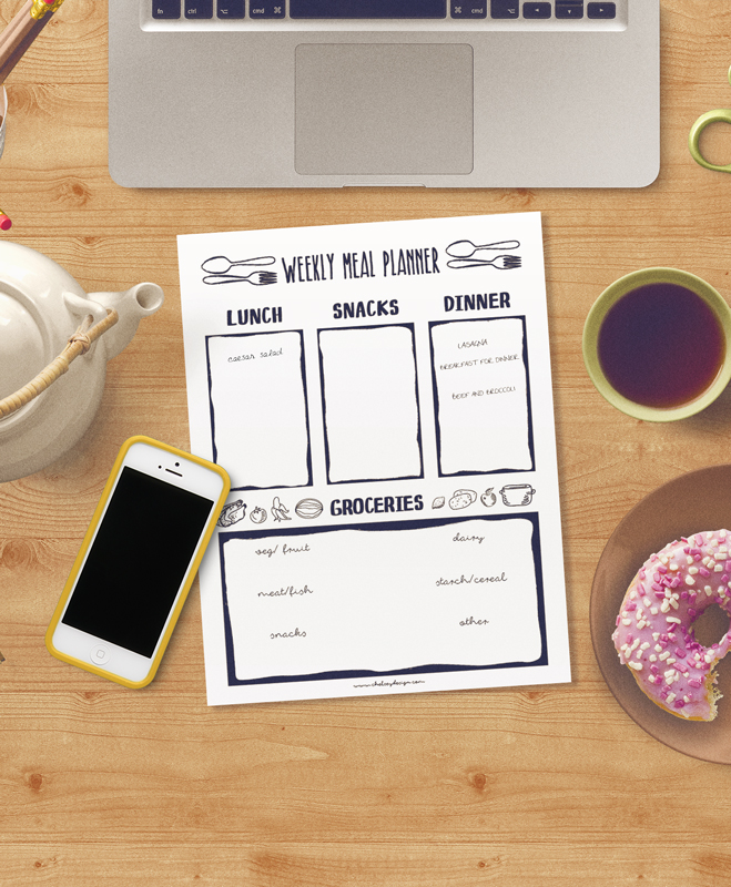 Printable Meal Planner Mock 1