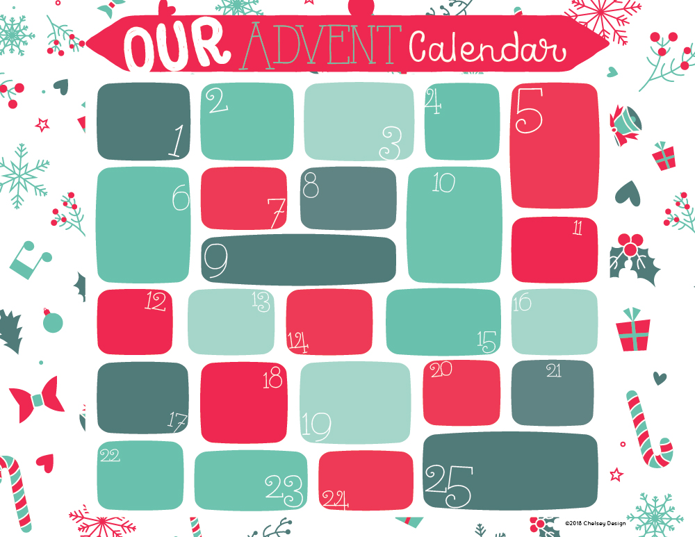 Printable Advent Calendar 1