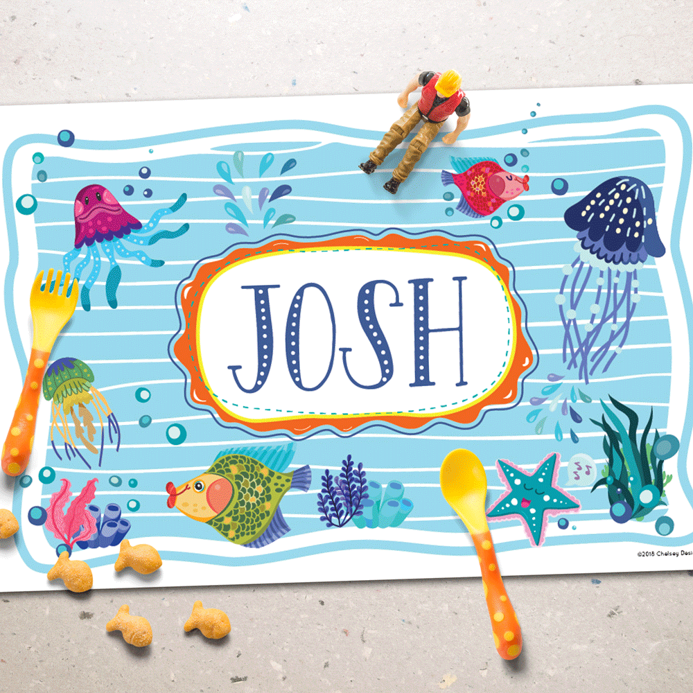 Under the Sea Personalized Placemat Square