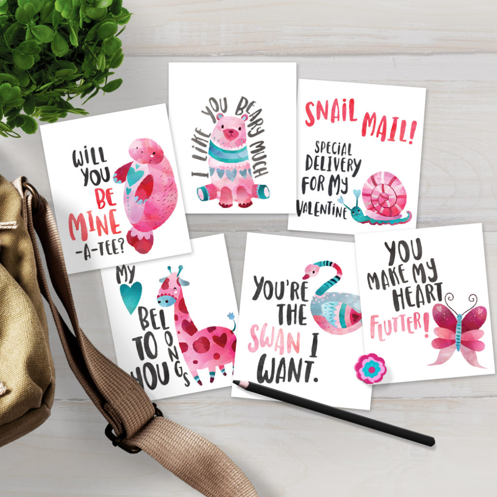 Soft Pink Water Colour Valentines