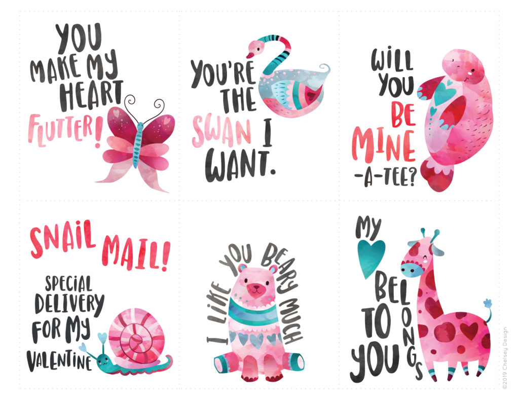 Soft Pink Water Colour Valentines Printable