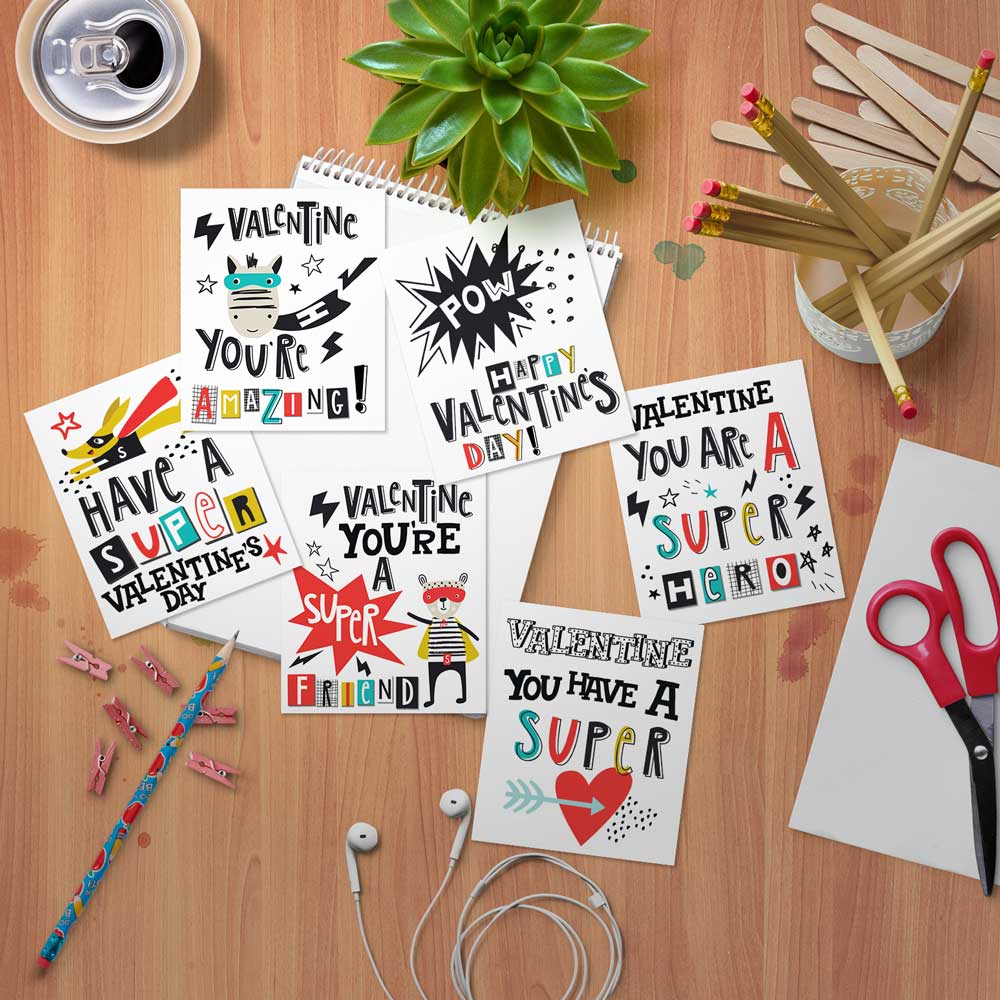 Super Hero Valentines Mock