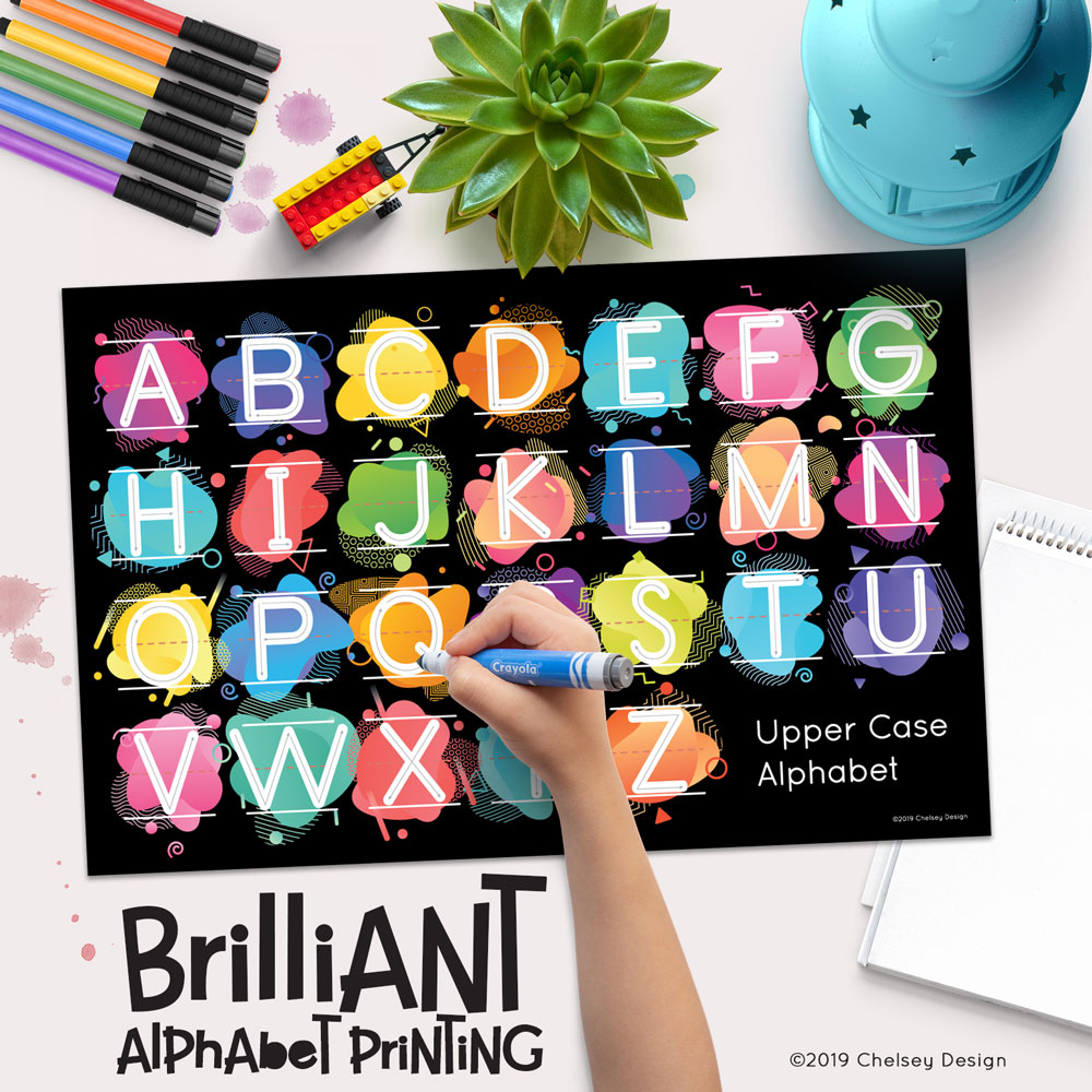 Brilliant Alphabet Printing Placemat