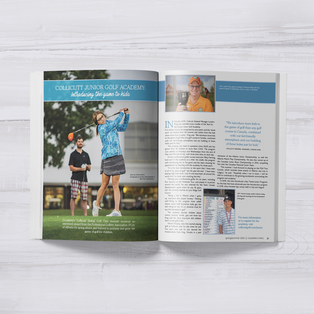 Crossfield Living Mag Collicutt Junior Golf