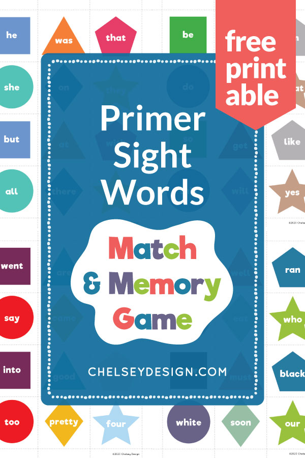 Primer Sight Words Game- Chelsey Design
