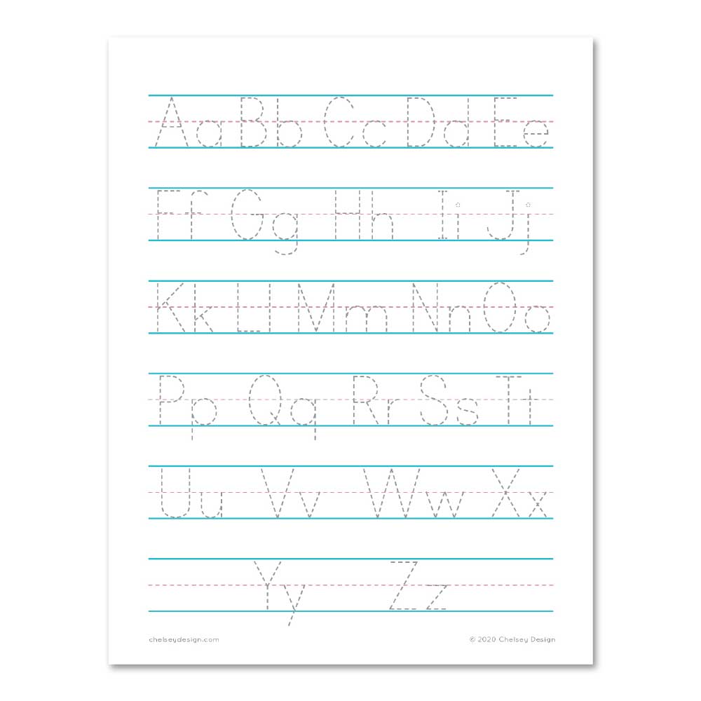 Alphabet and Number Practice Printable 1