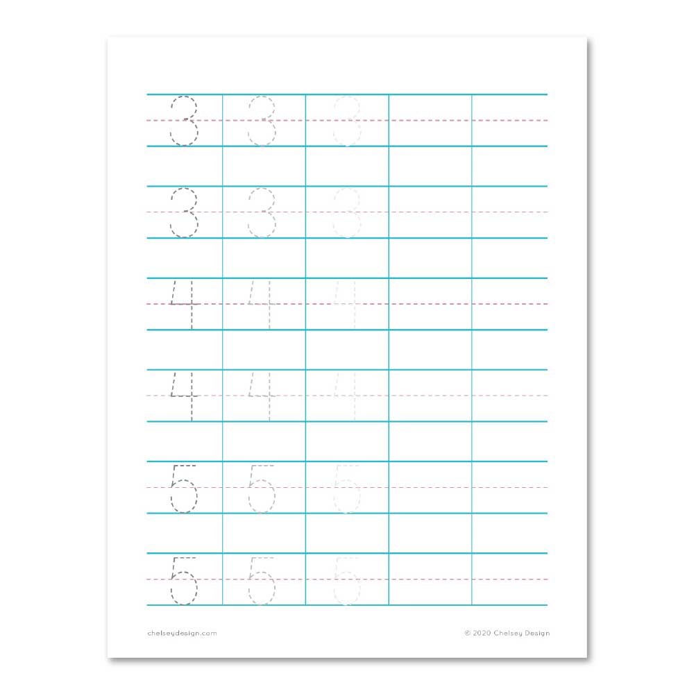 Alphabet and Number Practice Printable 2
