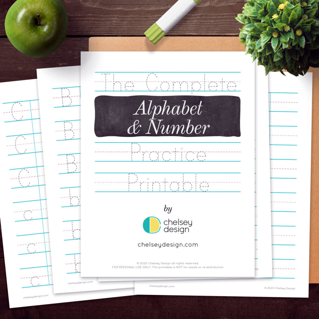 Alphabet and Number Practice Printable 4