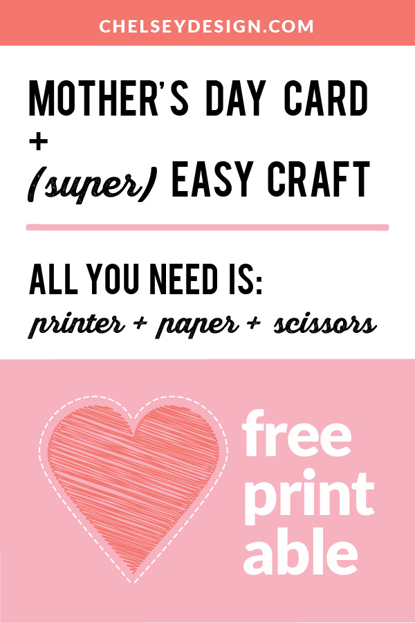 Mother's Day Card and Craft Pin