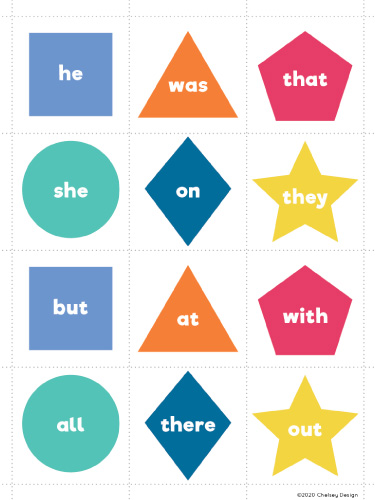 Primer Sight Words Game Example