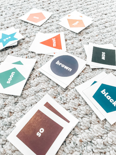 Sight Words Match and Memory Game