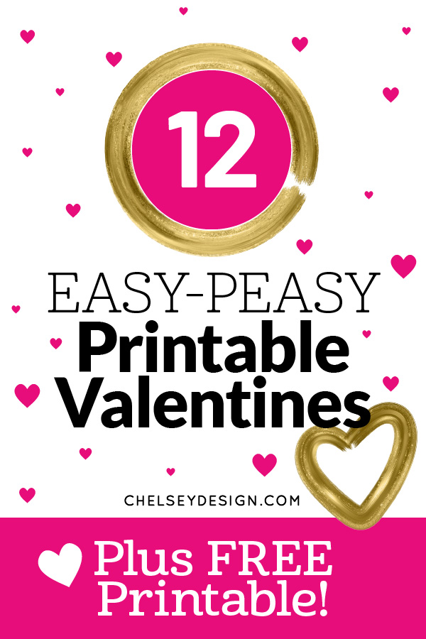 Easy-Peasy Printable Valentines pin