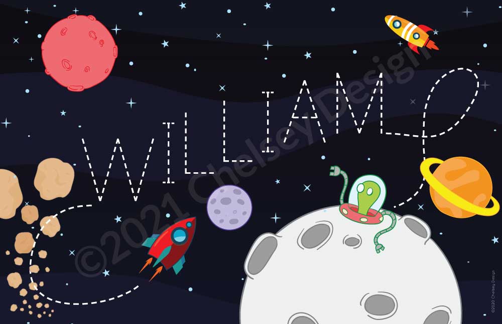 Outer Space Personalized Placemat 1