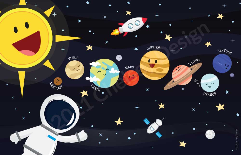 Outer Space Personalized Placemat 3