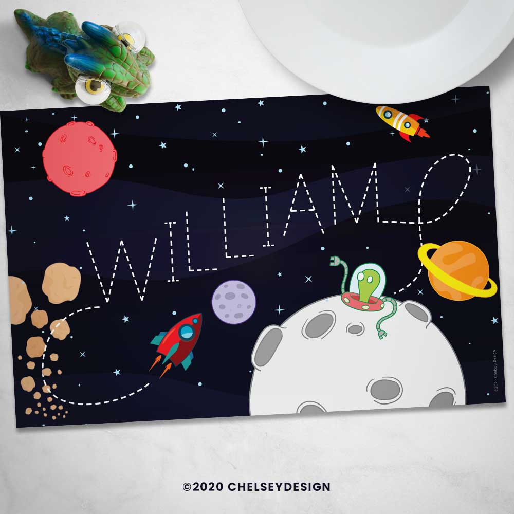 Outer Space Personalized Placemat