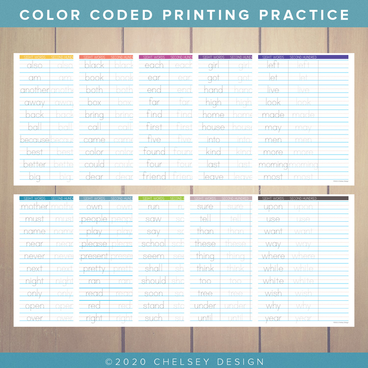 Sight Words Second 100 Printable 1